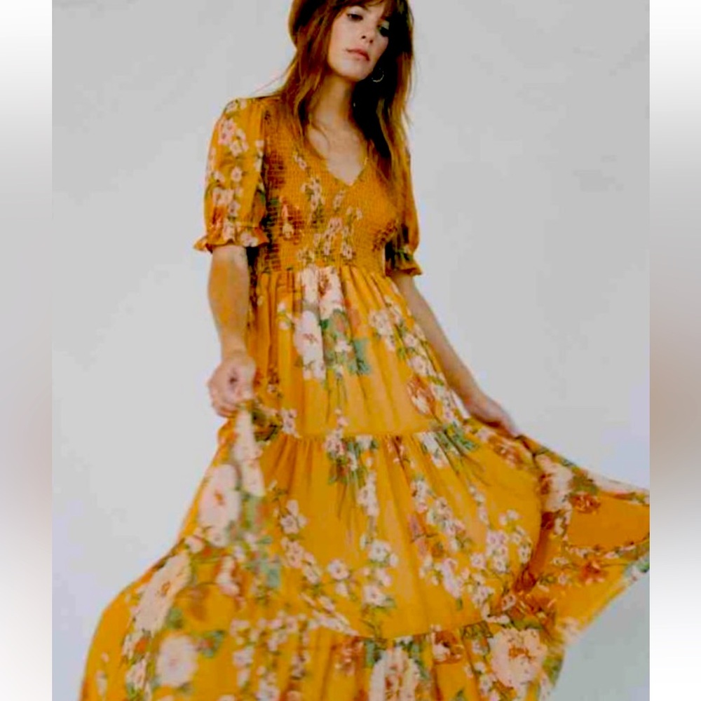 Christy Dawn Yellow Floral Dress